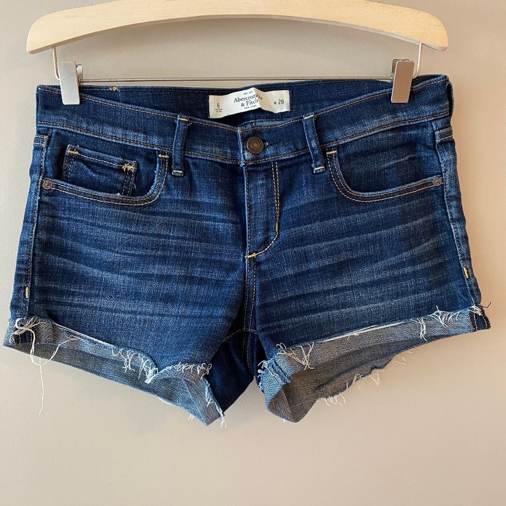 Stretch Jean Short Shorts (Dark Wash)
